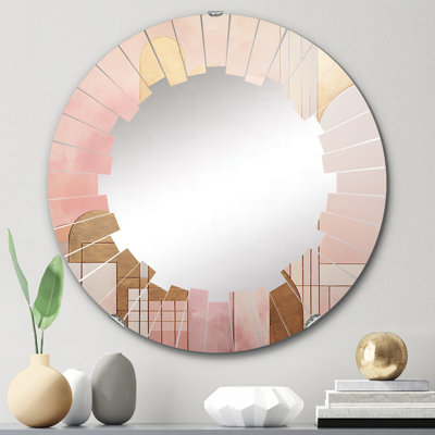Diascia - Miroir mural moderne rond