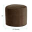 Pouf rond de 22 po de largeur-22555717
