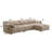Light Brown Suede Sectional Sofa