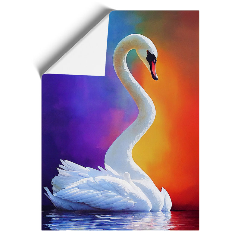 Unique Swan - Wall Art, Paper, 59.4cm H x 42cm W, No Matte