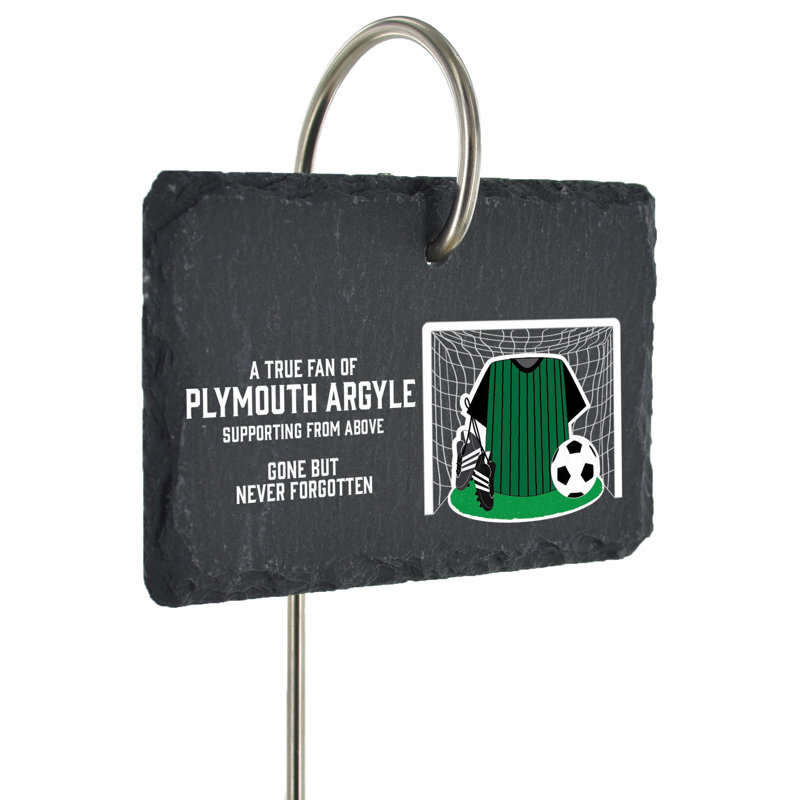 Bojerski Plymouth Argyle Fan Football Slate Grave Marker Memorial Plaque
