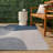 Daniel Modern Geometric Organic Shapes Cream/Navy Indoor/Outdoor Rug-981282165