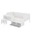 Lit de jour simple avec tablettes de rangement, casiers, bureau et tabouret assorti-624106698