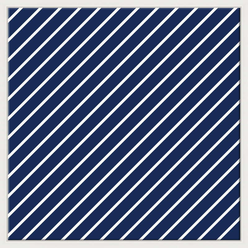 "Homage to Stella - Blue" par David Phoenix - cadre flottant, impression sur toile