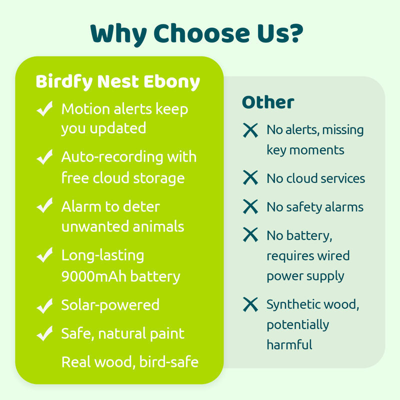 Birdfy Smart Bird Houses for Outside Solar Powered, 1080P HD Live View Bird House with Camera, Perfect Viewing Bird Nesting and Hatching, Bird Feeder with Camera for Most Birds