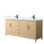 Janna 72" Freestanding Double Bathroom Vanity with Cultured Marble Top-781725274-781725277