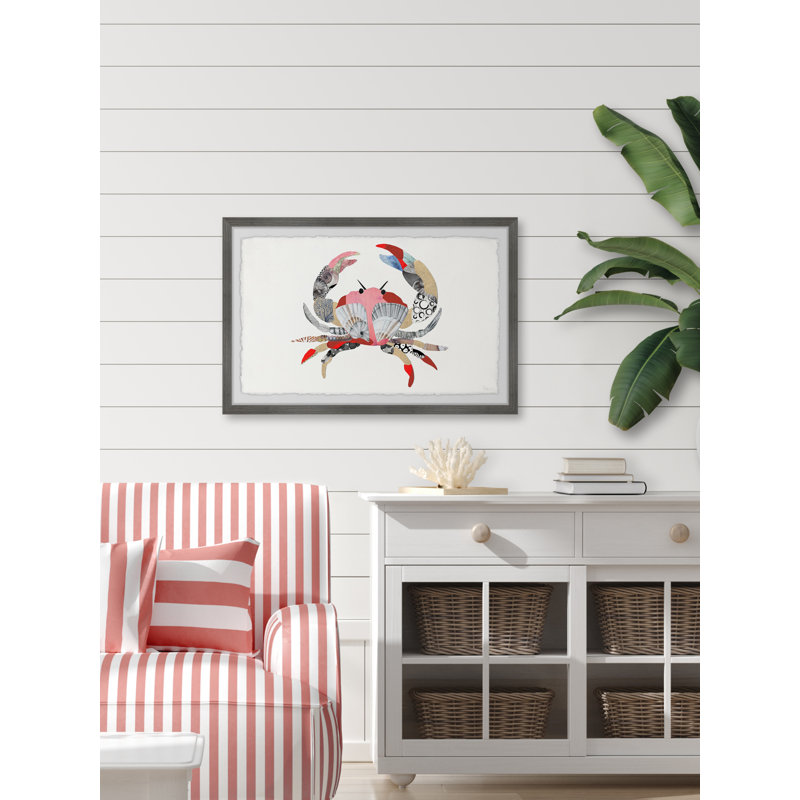 Crabe mosaïque - cadre photo, H 16 po x l 24 po x P 1,5 po
