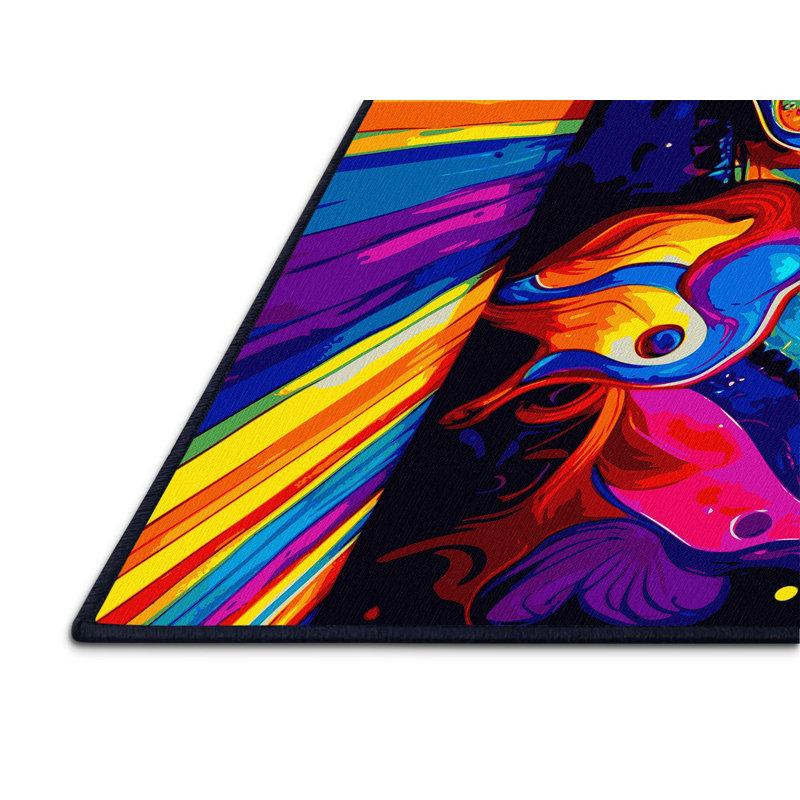 Abstract Inferno Rug, Rectangle 8' x 10'