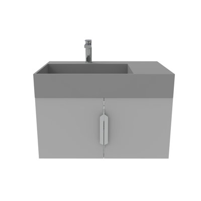 Ensemble de meuble-lavabo mural simple 30 po avec surface solide Amazon