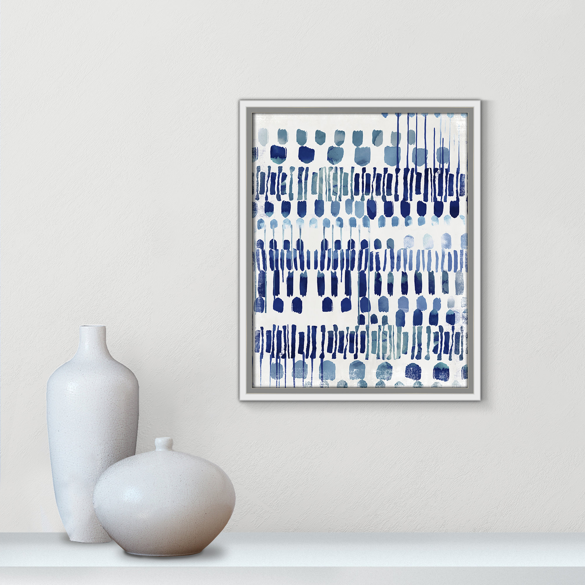 Continuously I - Painting Print, No Matte, White Framed Canvas, 15.5" H x 12.5" W x 2" D