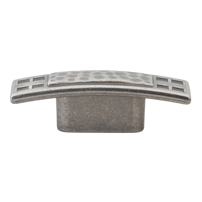 Oversized 2 1/2" Length Rectangle Knob, Weathered Nickel