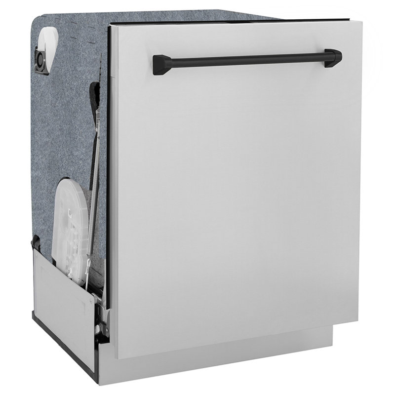 Zline Autograph Edition 24" 45 dBA Built-In Button Control Dishwasher, Matte Black 