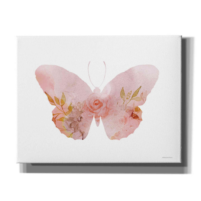'Meadow Flora Butterfly' by Bluebird Barn, Canvas Wall Art, 26" H x 34" W x 1.5" D
