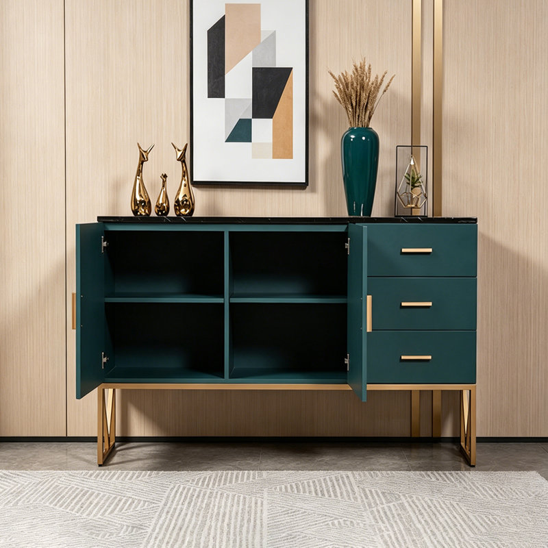 Buffet Modern Green, 35.43" H x 59.06" W x 15.75" D