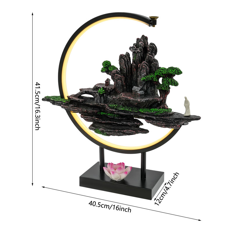 Rockery Landscape Ornament With Adjustable Light