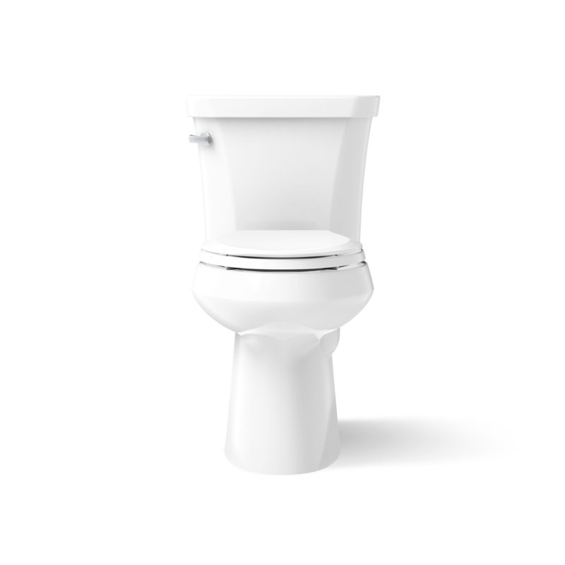 Highline™ 1.28 GPF Water Efficient Elongated Two-Piece Toilet (Seat Not Included), White, Left