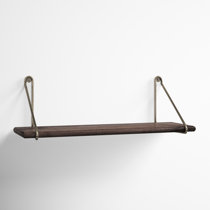 Leddy metal wall shelf with 5 hooks black So'home