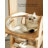 Minimalist Solid Wood & Hemp Rope Cactus Cat Tree for Home Use