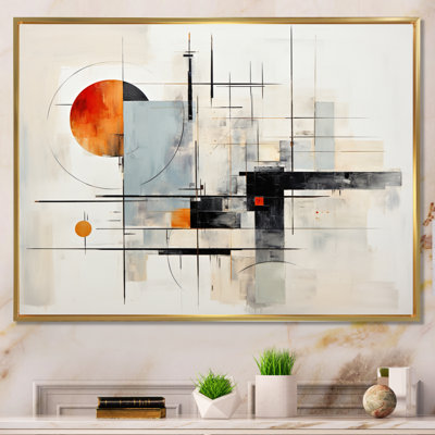 " Beige Gray Suprematism Silent Symmetry II "