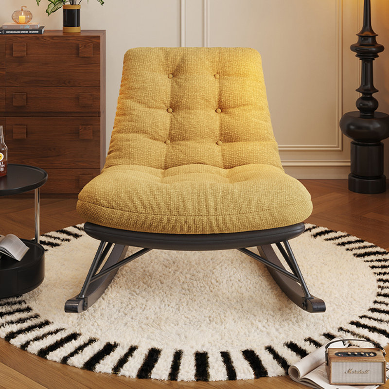 Chaise berçante ergonomique simple pour salon simple, Jaune