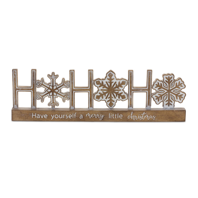 Signe de sentiment de table Ho Ho Ho (ensemble de 2)