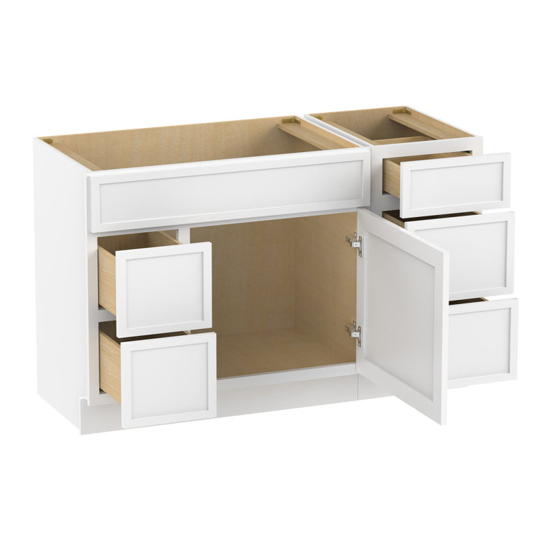 Base de meuble-lavabo simple 51 po seulement, Blanc