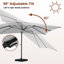 Parasol en porte-à-faux rectangulaire avec haut-parleur Bluetooth 13 'x 10' Mytchell-306349395-293583627