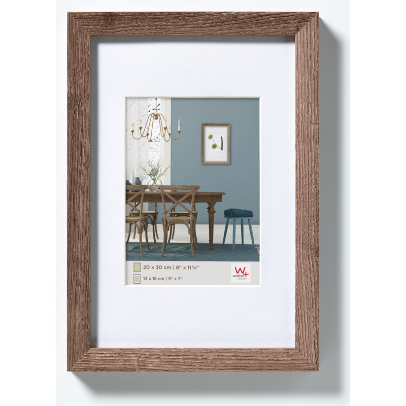 MDF Matte Picture Frame with Mat, 61.5 x 81.5cm, Brown