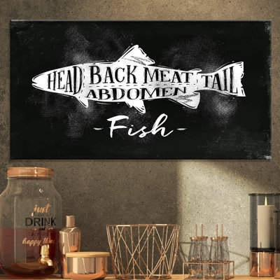 " Animals Fish Cutting Scheme Chalk "