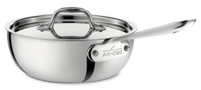 All-Clad D3 Compact Stainless Steel Saucier with Lid
