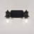 Akadia Light Black Farmhouse Bathroom Vanity Fixture Clear Seeded Glass-1392724304
