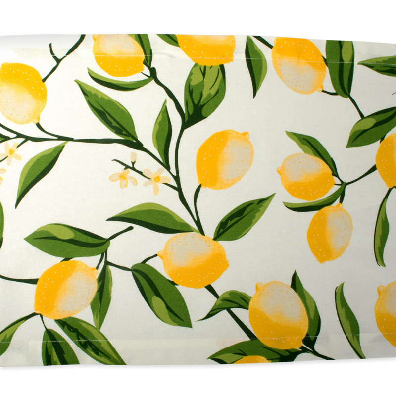 Hyde Lemon Bliss Print Table Runner, 72" L x 14" W