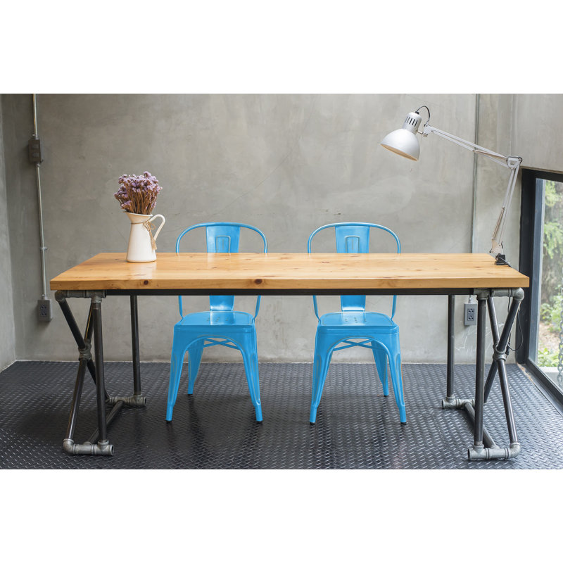 Barretti Patio Dining Side Chair, Blue