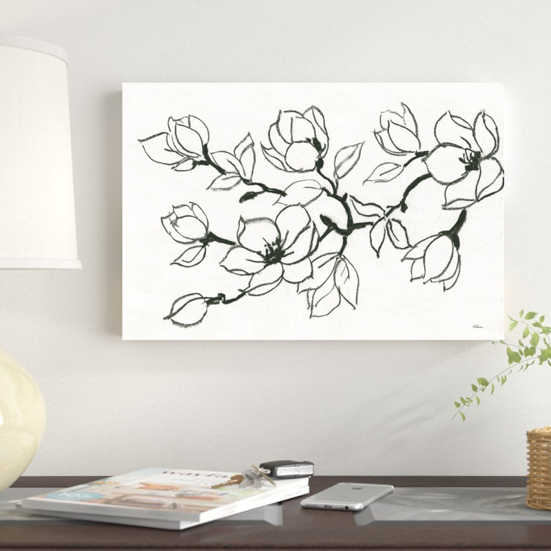 " Flower Drawing " by Albena Hristova, 12" H x 18" W