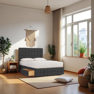 Upholstered Bed with Mattress