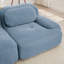 Canapé modulaire en forme de L de 82 pouces - tissu de velours côtelé, accoudoirs courbés, éponge à haute résilience - bleu-129466745