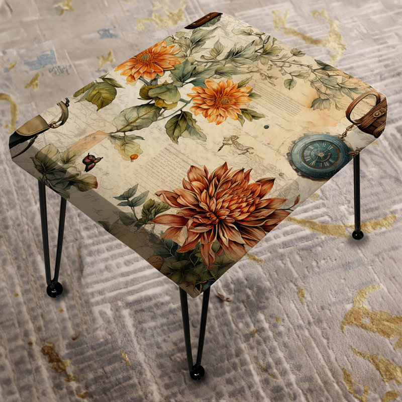 Motif rétro boho rétro avec repose-pieds Boho