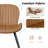Modern Dining Chairs Set Of 2, Tech Fabric Upholstered Kitchen Chairs With Curved Backrest, Comfortable Dining Room Chairs For Family Meals & Guests-1446792823