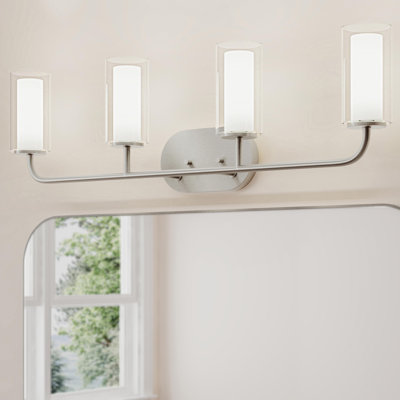 Mack 4-Light Vanity Light with Layered Glass Shades
