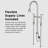 Bridge Kitchen Faucet With Pull-Down Sprayer, 3 Hole Gooseneck Faucet-112473681