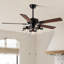 Ventilateur de plafond de 52 pouces avec lumières et chaînes de traction