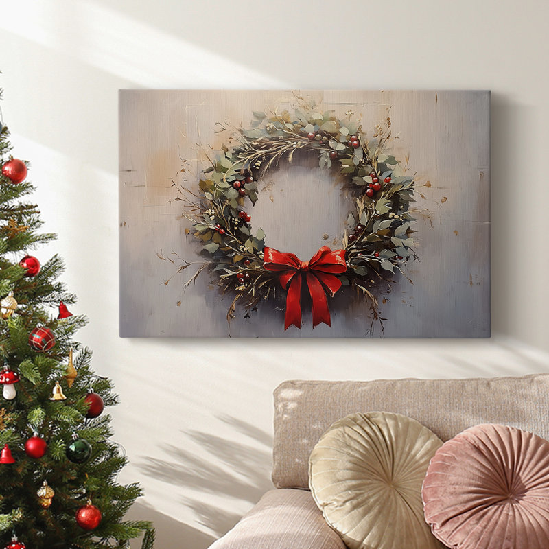 Art des Fêtes de Noël - Toile tendue avec châssis - Série 3-XLIV, H 12 po x l 18 po
