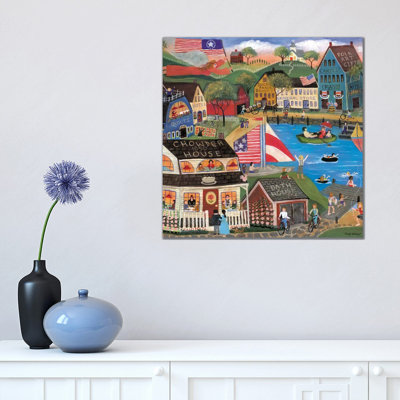Summertime Spirit Village Cheryl Bartley by Cheryl Bartley - Print on Canvas