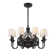 Losey 35" 8-Light Fandelier in English Bronze with Remote Control