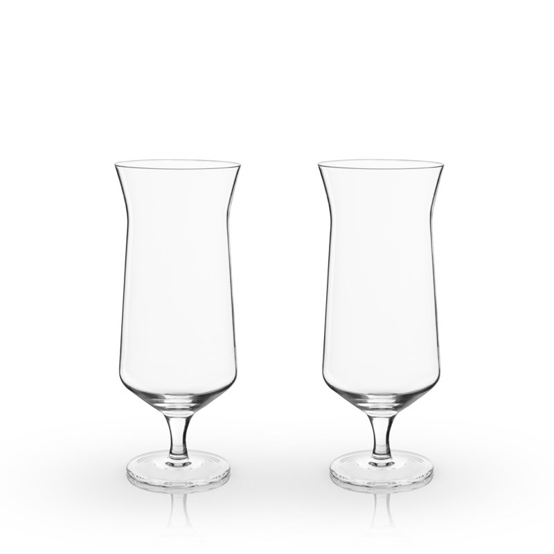 Verre d’ouragan en cristal incliné 14 oz. Raye