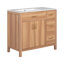 Meuble-lavabo compact en bois avec rangement spacieux et fermeture en douceur