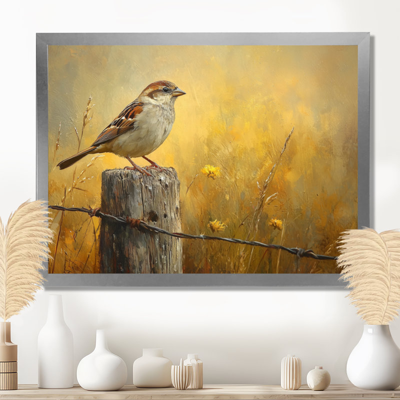 Ilsetraud - Animals Large Wall Art, Argent argent, Cadre simple, H 12 po x l 20 po