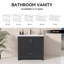 Meuble-lavabo simple en bois massif 36 po Liskeard