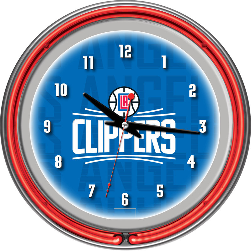 NBA Wall Clock, 14.5", Los Angeles Clippers