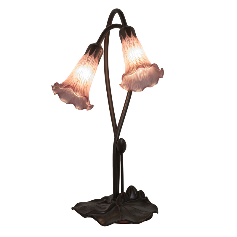 Meyda Tiffany & Stained Glass Table Lamp, Lavender